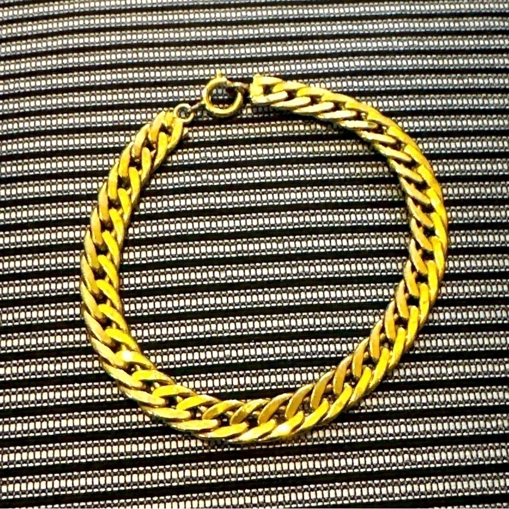 Americ Cuban Link Gold-Plated Bracelet Retro, Y2K, 70’s, 80’s, Vintage 0635 W